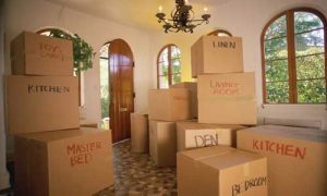 Boxes packed up that are prepared for moving