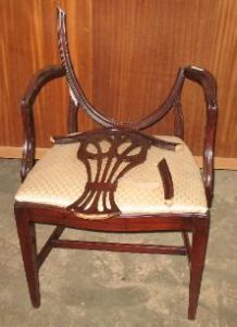 A damaged chair