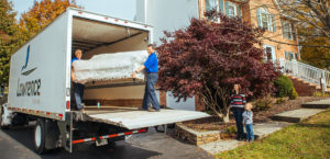 Movers unloading a moving truck