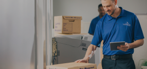 Office Movers Unpacking Boxes