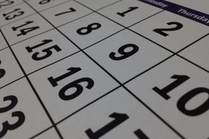 calendar timeline numbers