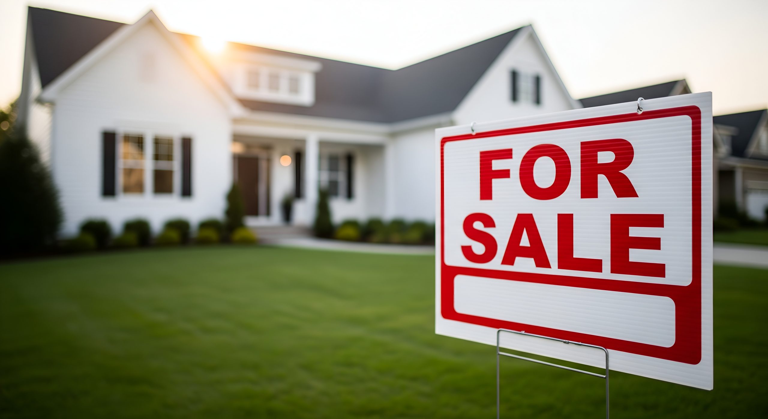 Suburban Dream Home For Sale at Sunset